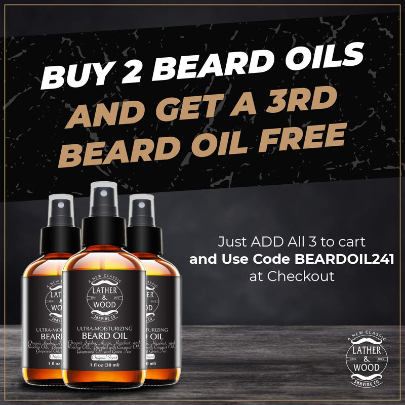 Ultra-Moisturizer Beard Oil For Men - Premium Blend - Spill-proof Pump - Original Scent is a Crisp Forest Ambience of Eucalyptus, Mint, and Lavender - Organic Hazelnut, Jojoba, Argan, Grapeseed Oils