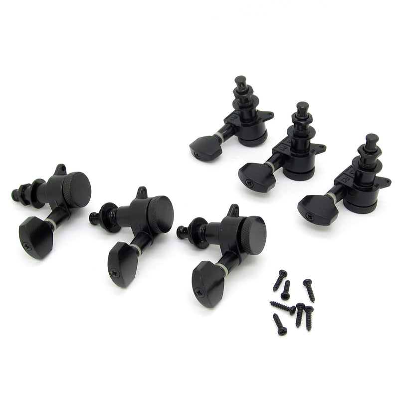 Acoustic Guitar String Tuning Pegs Tuners Keys Machine Heads Balck Set of 6R Parts M