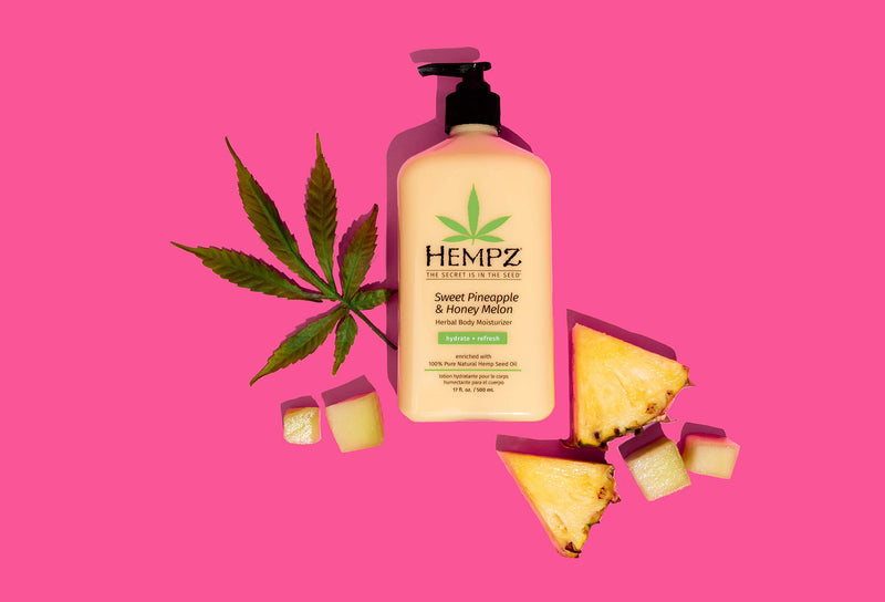 Hempz Sweet Pineapple & Honey Melon Moisturizing Skin Lotion, Natural Hemp Seed Herbal Body Moisturizer with Jojoba, Natural Extracts, Vitamins A and E, 2.25 oz SWEET PINEAPPLE &HONEY MELON 2.25 Fl Oz (Pack of 1)