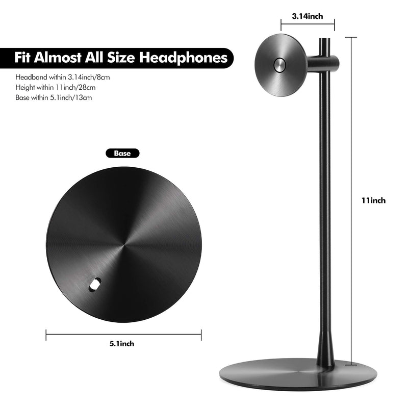 Headphone Stand Desktop Headset Holder with Aluminum for All Headphone Size