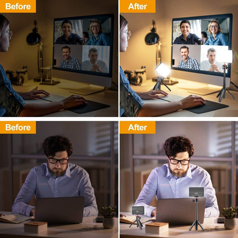 Zoom Meeting Light for Computer, Laptop Video Conference Lighting for Remote Working Zoom Calls Microsoft Teams Live Streaming Home Office Study YouTube Black