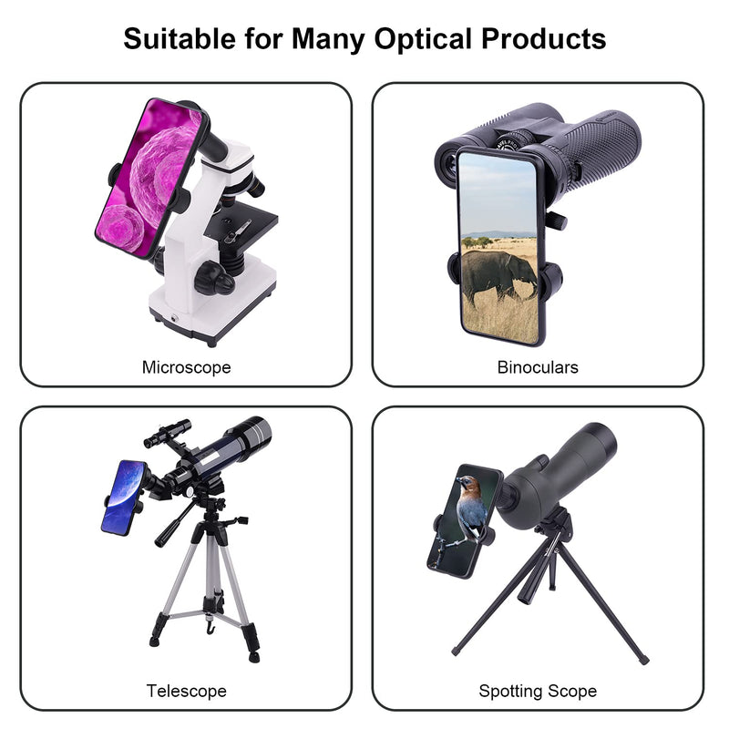 Phone Adapter for Telescope Microscope Lens Adapter, Universal Cell Phone Adapter Mount,Microscope Smartphone Camera Adaptor for Spotting Scopes Binoculars