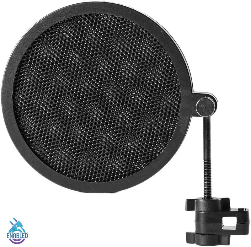 [AUSTRALIA] - Dragonpad USA- 3" Mini Microphone Studio Pop Filter with Clamp - BLK/BLK [Mini] Black (Mini) 