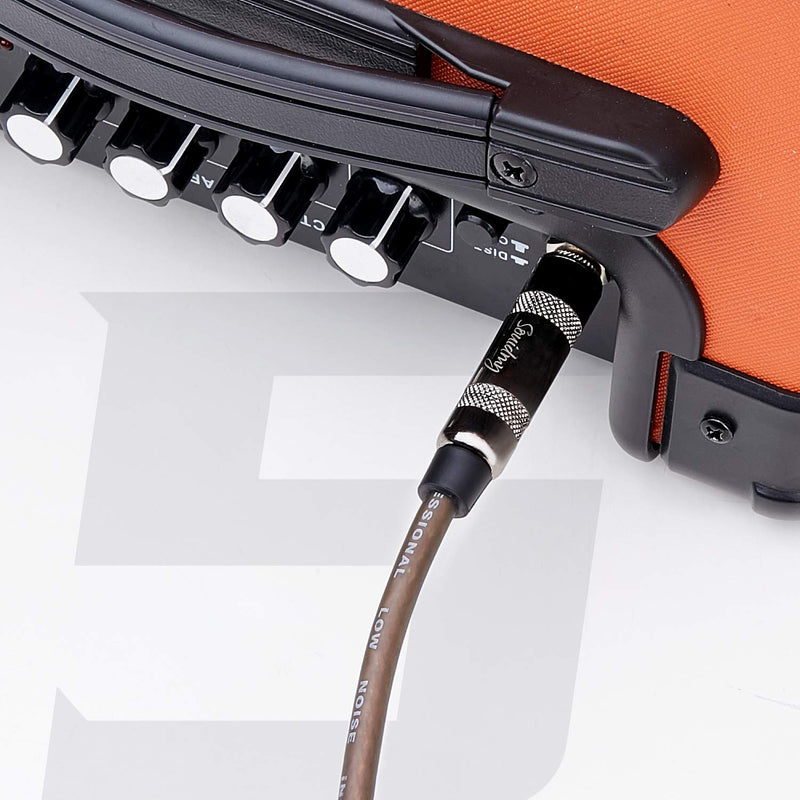 [AUSTRALIA] - Souidmy Guitar Cable, Professional Instrument Cable, 10FT 1/4 Inch TS to TS, Triple Shielded, for Electric Guitar, Bass Guitar, Electric Mandolin, Pro Audio, Brown Translucent Frosted PVC Jacket 