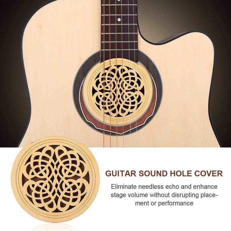 Guitar Soundhole Cover, Wood Guitar Sound Hole Block Pickup Sound Hole Block Halt Feedback Buster Prevention (#6) #6