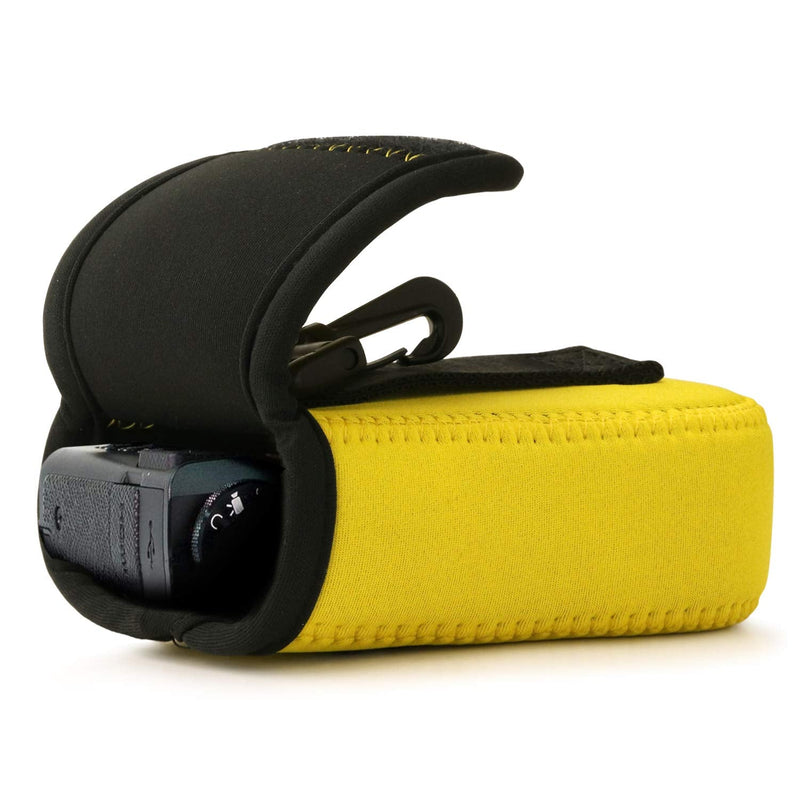 MegaGear MG1854 Ultra Light Neoprene Camera Case Compatible with Panasonic Lumix DC-ZS80, DC-ZS70, DMC-ZS60 - Yellow