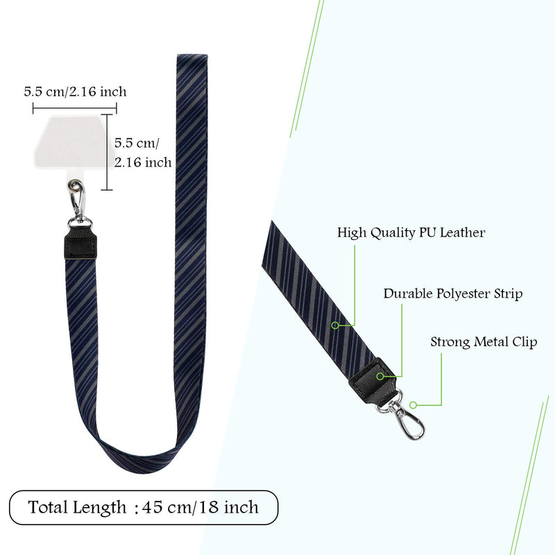 Frienda 4 Pieces Universal Phone Lanyard Neck Straps and 8 Pieces Durable Phone Tether Patches, Cell Phone Neck Lanyard with Patch Compatible with Most Smartphones for Case ID Badges Holder