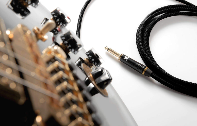 [AUSTRALIA] - Silent Dragon Instrument Cable - Noiseless for Electric Guitar and Bass - TS 1/4Inch Silent Gold Plated Plugs (20 FT/Straight - Straight) 20 ft straight 