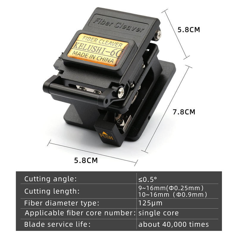 Fiber Cleaver Ftth Fiber Optic Tools High Precision 6C Cable Cutting Fiber Optic Tools Fiber Cleavers 12 Surface Blade