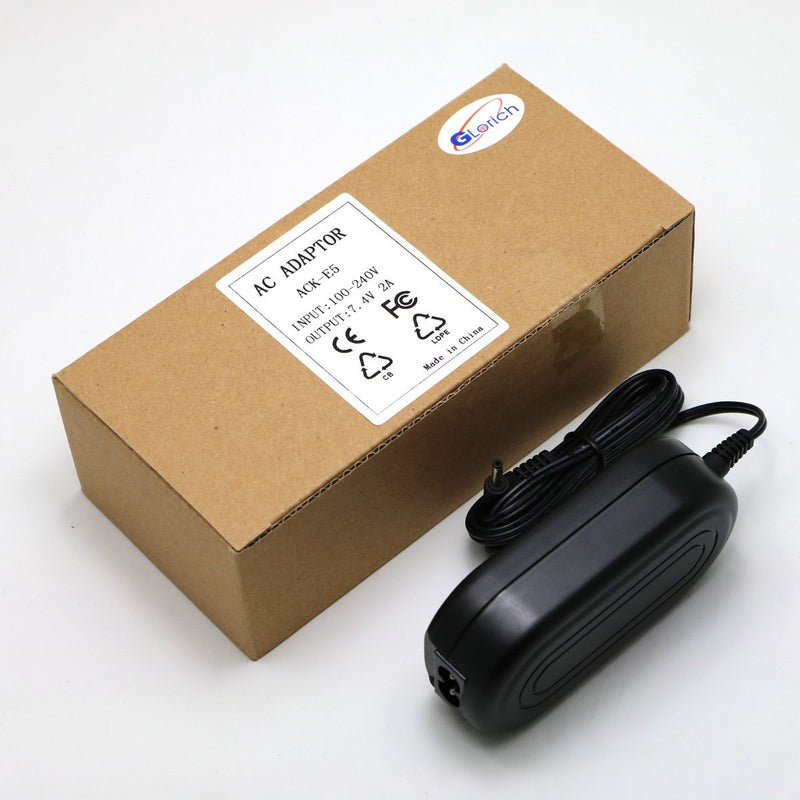 Glorich ACK-E5 Replacement AC Power Adapter Kit for Canon EOS Rebel XSi XS T1i 450D 500D 1000D Kiss F X2 X3 DSLR Cameras