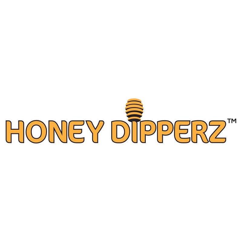 Honey Dipperz 4 PACK - 6" Inches Long (16cm) Wooden Honey Dipper Drizzler Stirring Stick, Spoon Rod Muddler Dispense
