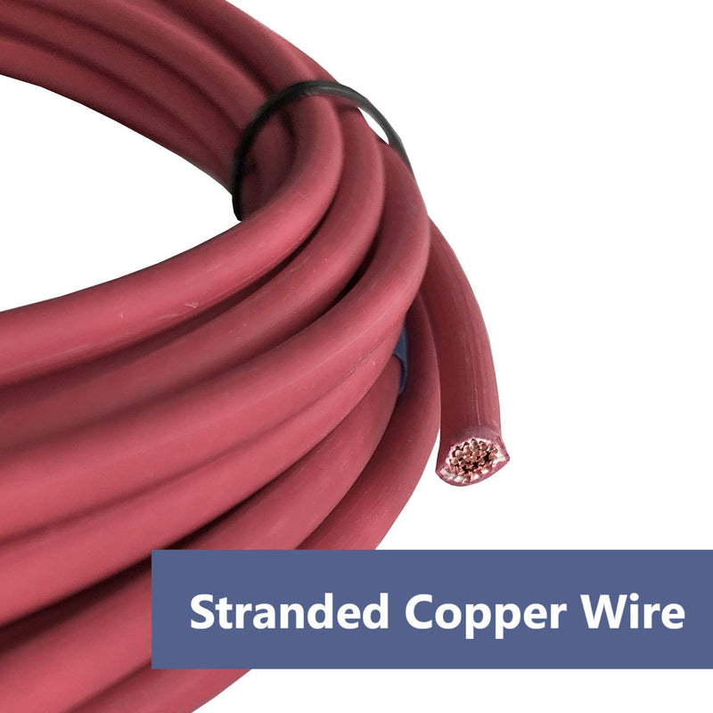 MGI SpeedWare Automotive Primary Wire, Stranded Copper, Cross-Linked High-Temperature GXL - 25ft (10 Gauge, Red) 10ga - 25ft