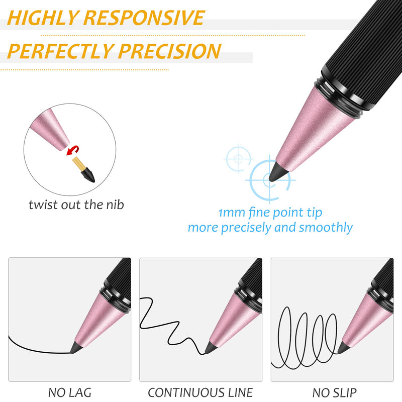 Stylus for iPad with Palm Rejection, MEKO Active Pencil Compatible with (2018-2020) Apple iPad Pro (11/12.9 Inch),iPad 6th/7th/8th Gen/Mini 5th Gen/Air 3rd/4th Gen for Precise Drawing (Rose Gold) Rose Gold
