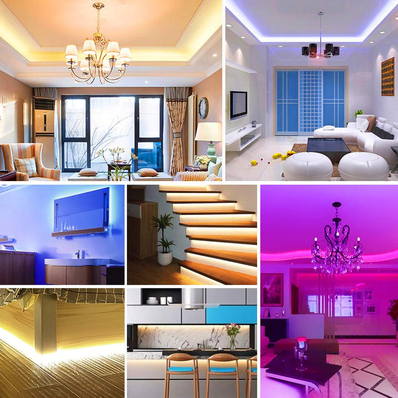 [AUSTRALIA] - LED Strip Lights, OwnZone RGB LED Lights Strip Kit 32.8ft/10M 300LEDs SMD 5050 LED Waterproof Flexible Music Sync Color Changing Rope Light with 44 Keys Remote for Bedroom Ceiling Bar Counter Cabinet 