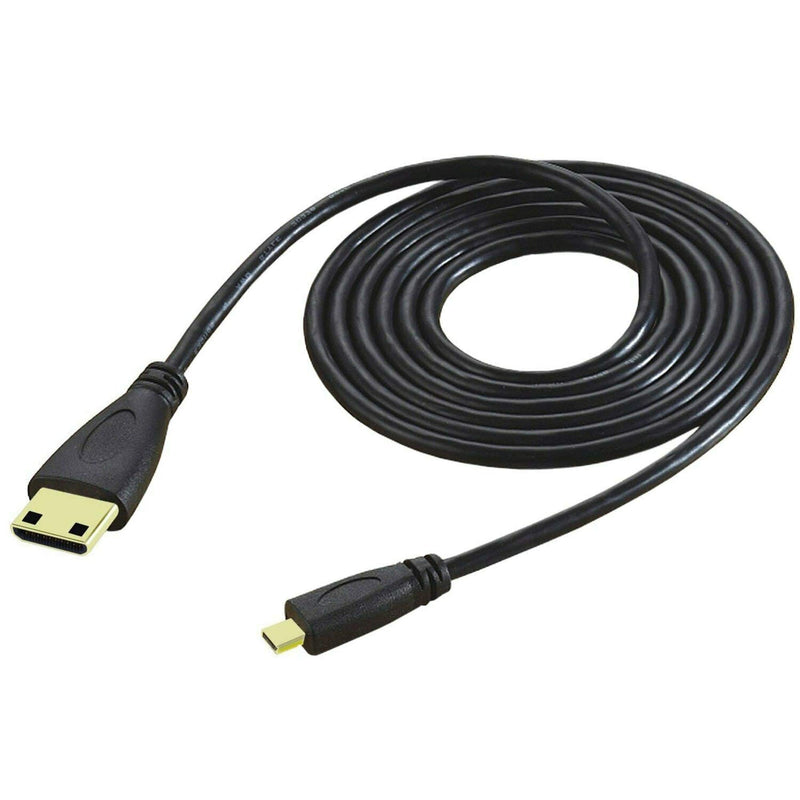 BRENDAZ Micro-HDMI (Type D) to HDMI High-Speed HDTV Cable with Ethernet Compatible with Panasonic Lumix DMC-G7, Lumix DC-S5, DMC-G85 Mirrorless, Lumix DMC-FZ300 Camera (3-Feet) 3-Feet