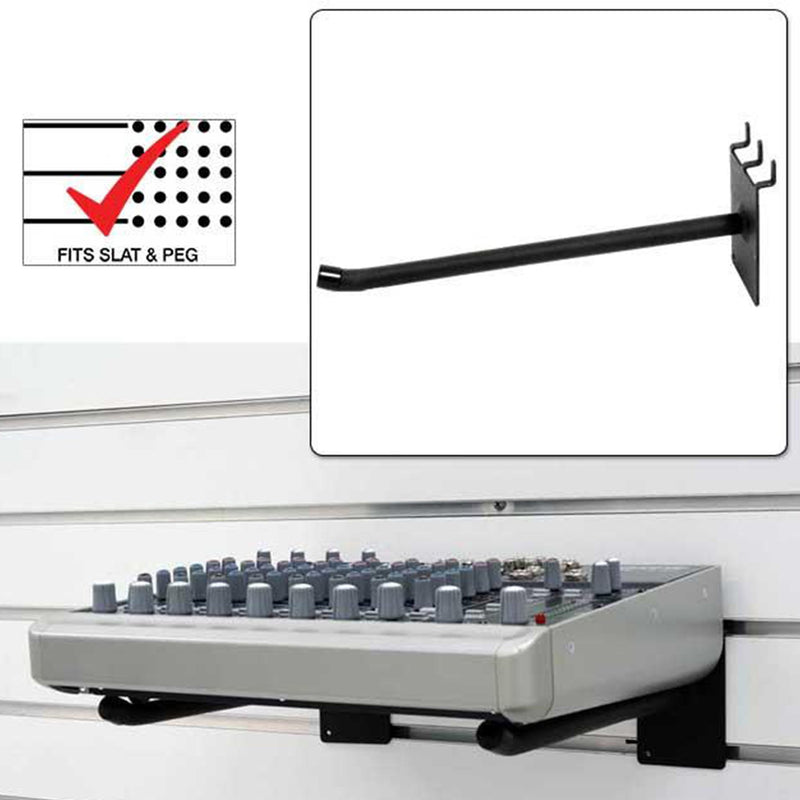 D'Luca 10" Padded Hook Fits Slatwall And Peg Wall