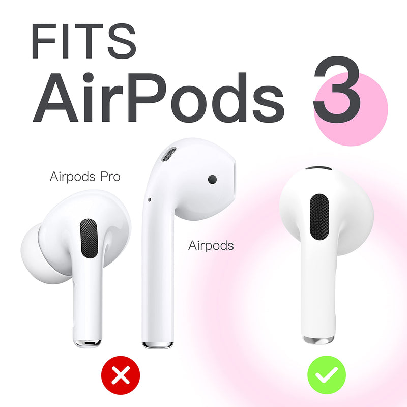 [AUSTRALIA] - DamonLight Upgraded Cover for AirPods 3 [Fit in Case] Anti Scratches Add Grip Sport Ear Tips [US Patent Registered] Compatible with AirPods 3rd Generation (White) White 