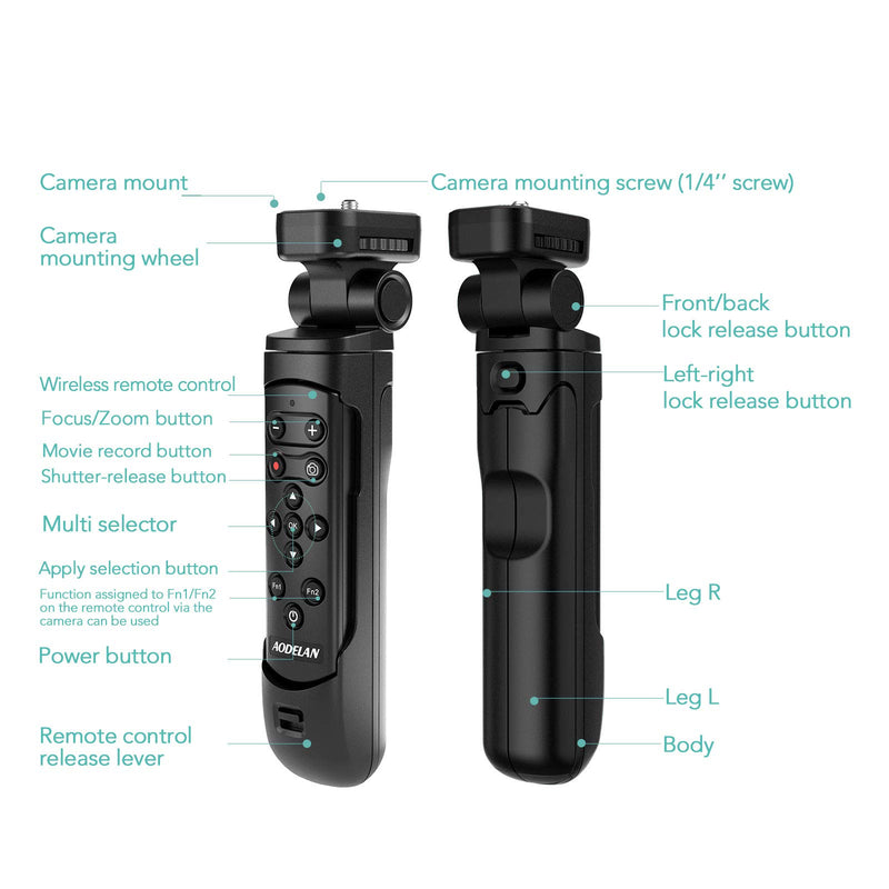 Wireless Shooting Grip and Tripod Camera Remote Contral Shutter Release for Nikon COOLPIX B600, A1000, P1000, Z50, P950