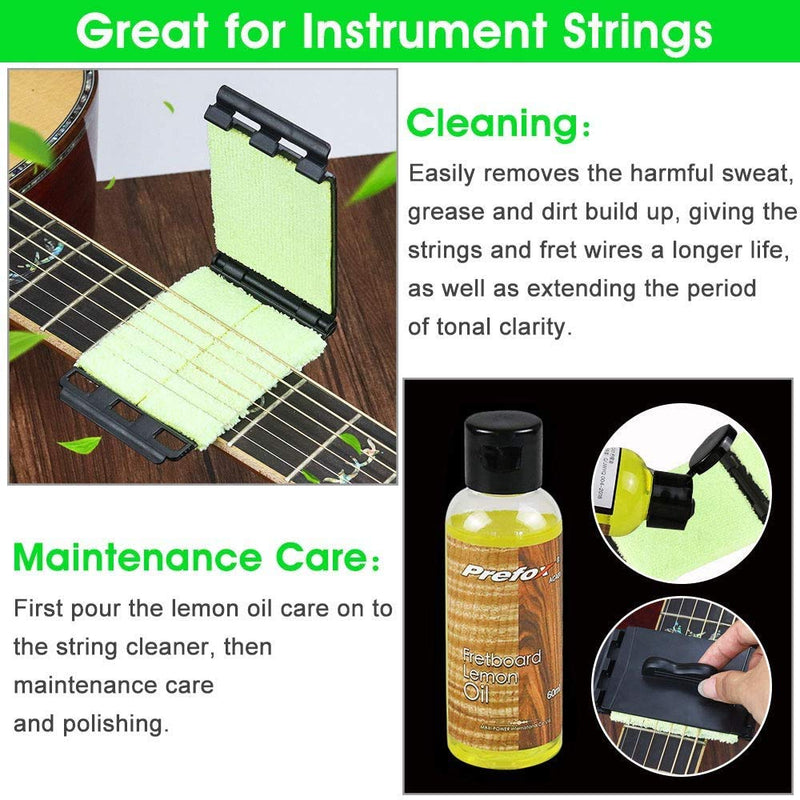 FNEIAI Fingerboard & String Cleaner for Guitar, Bass, Banjo, Mandolin, Ukulele & Other Instruments