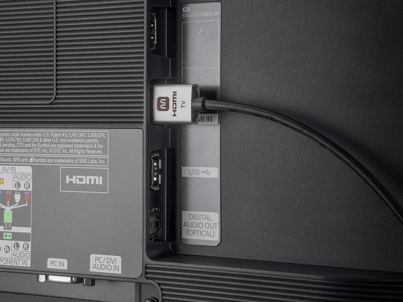 Monoprice High Speed HDMI Cable - 3 Feet - Silver, Active, 4K @ 60Hz, 18Gbps, 36AWG, YUV, 4:2:0 - Ultra Slim Series 3ft