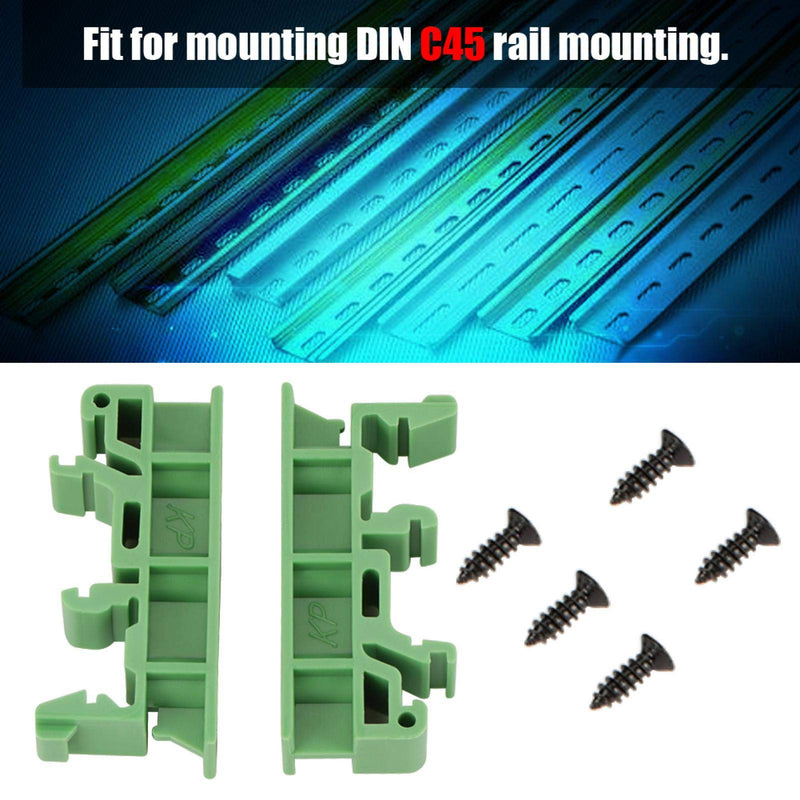 10sets PCB DIN C45 Rail Adapter Circuit Board Mounting Bracket Used to Secure and Hold PCB or Electronic Switching Devices,35mm DIN Rail