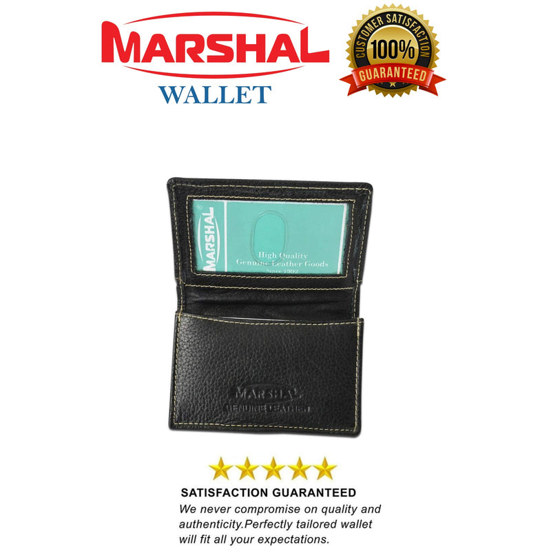 100% Leather Business Card Holder Black #96-70