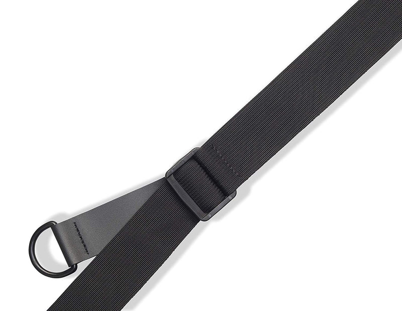 Levy's Leathers Right Height Guitar Strap with RipChord Quick Adjustment Technology; 2" Wide Cotton - Black (MRHC-BLK)