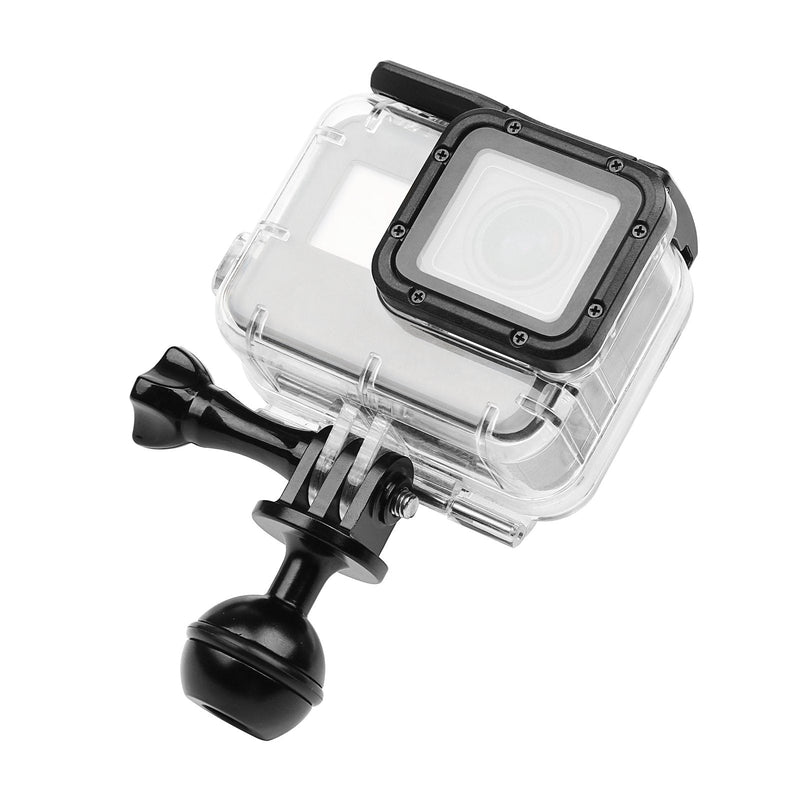 [AUSTRALIA] - QKOO Aluminum Ball Mount for GoPro Hero 10 9 8 Max 7 (2018) 6 5 4 3 Black Silver Session, Osmo Action, AKASO, SJCAM - Ball Head Mount Adapter (1-Inch Diameter Ball) with 3/8'' Screw Hole + Thumb Screw 