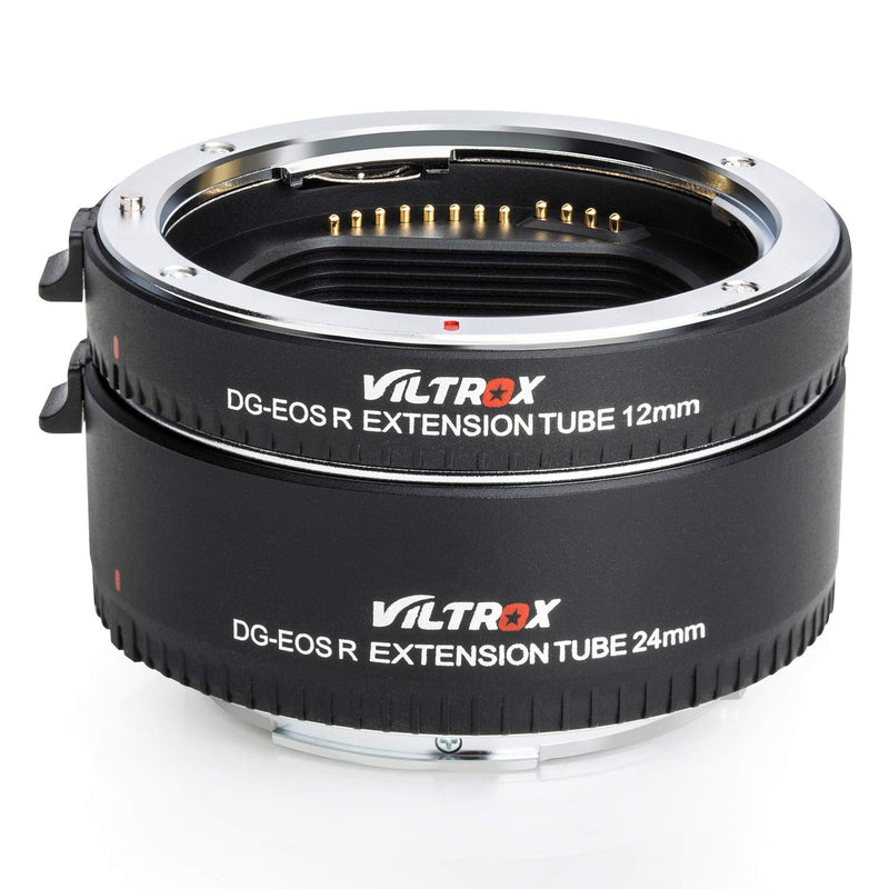 VILTROX DG-EOS R Metal Mount Auto Focus AF Macro Extension Tube Adapter Ring(12mm+24mm) for Canon EOS R/EOS RP Lens and Camera Body
