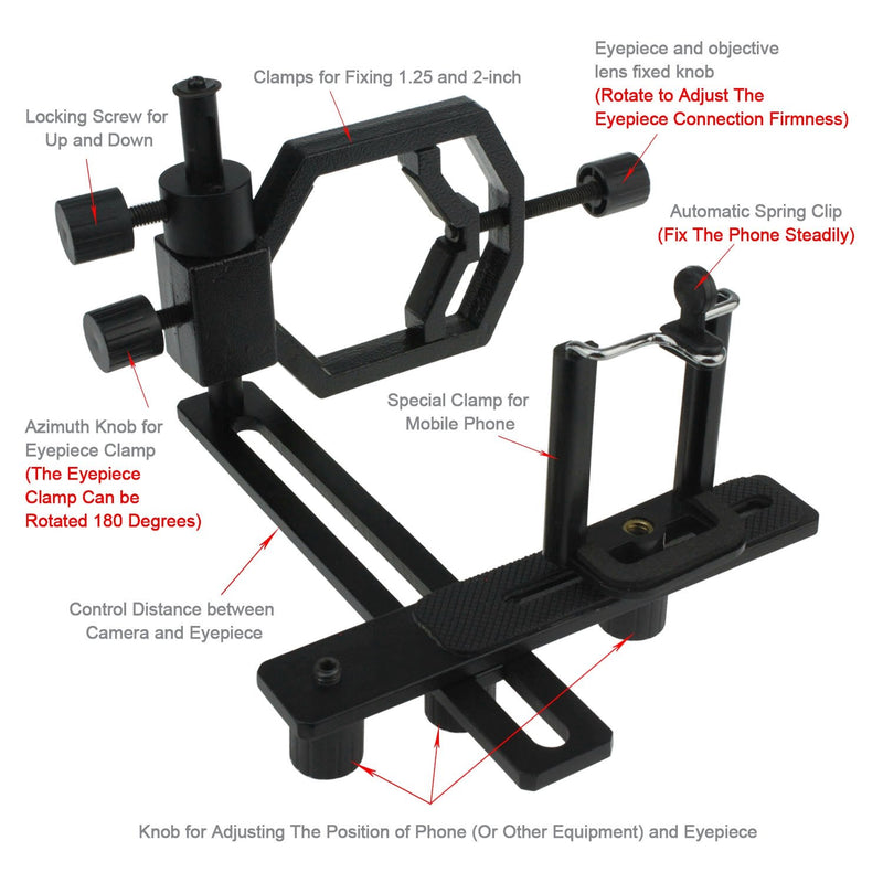 Astromania Universal Deluxe Stand Metal Spotting Scopes Telescope Mounts for Digital Camera