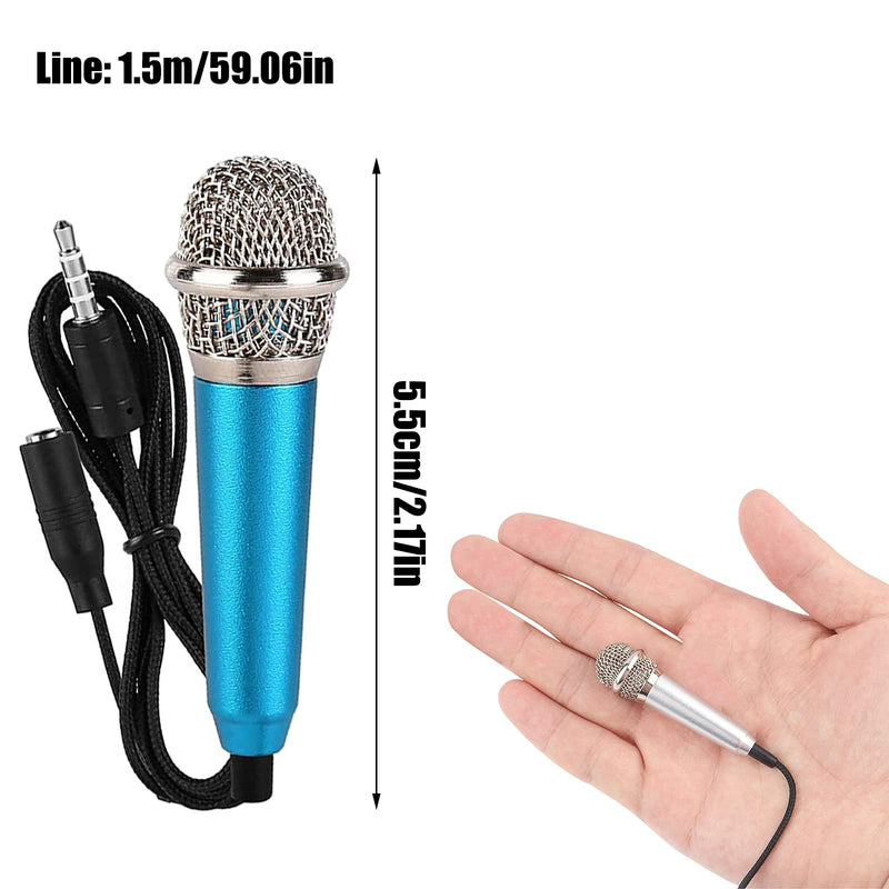 Karaoke Portable Mini Microphone For Cell Phone Mini Karaoke Microphone Condenser Microphone Mini Condenser Microphone Karaoke Portable Microphone With For Cell Phone Laptop Notebook Red Blue 2 Pieces