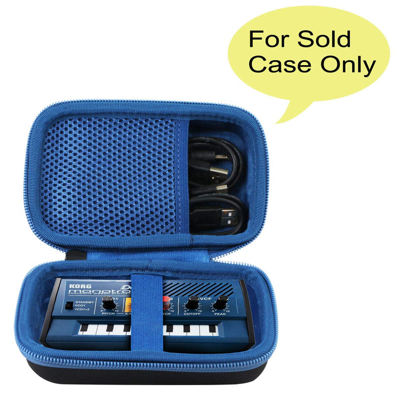 [AUSTRALIA] - co2crea Hard Carrying Case for Korg Monotron Delay Duo Analog Ribbon Synthesizer (Black Case + Inside Blue) Black Case + Inside Blue 