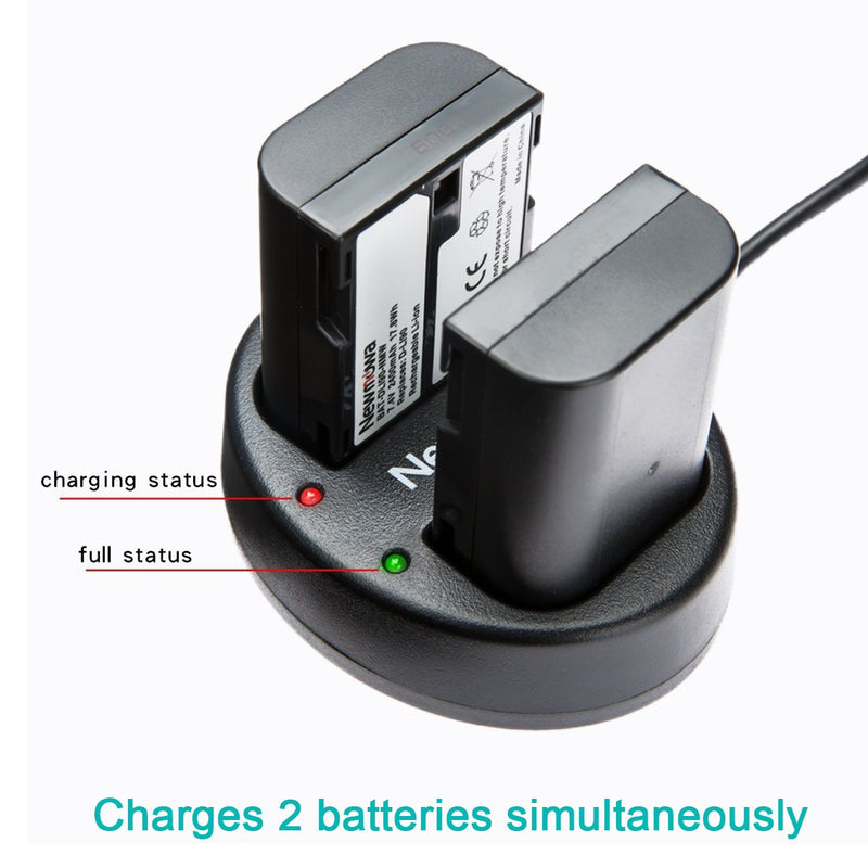 Newmowa D-Li90 Replacement Battery (2-Pack) and Dual USB Charger for Pentax D-LI90 and Pentax 645D, 645Z, K-01, k-1,K-3, K-5, K-5 II, K-5 IIs, K-7