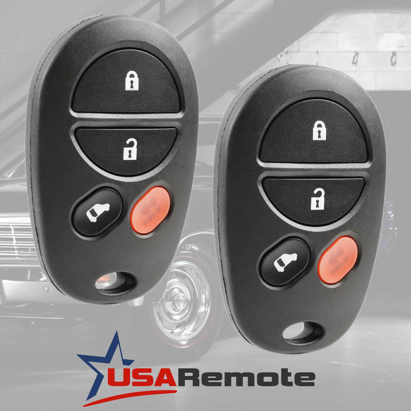 USA Remote Replacement Fits Toyota Sienna Van Key Fob Control 4btn GQ43VT20T Set of 2 Two