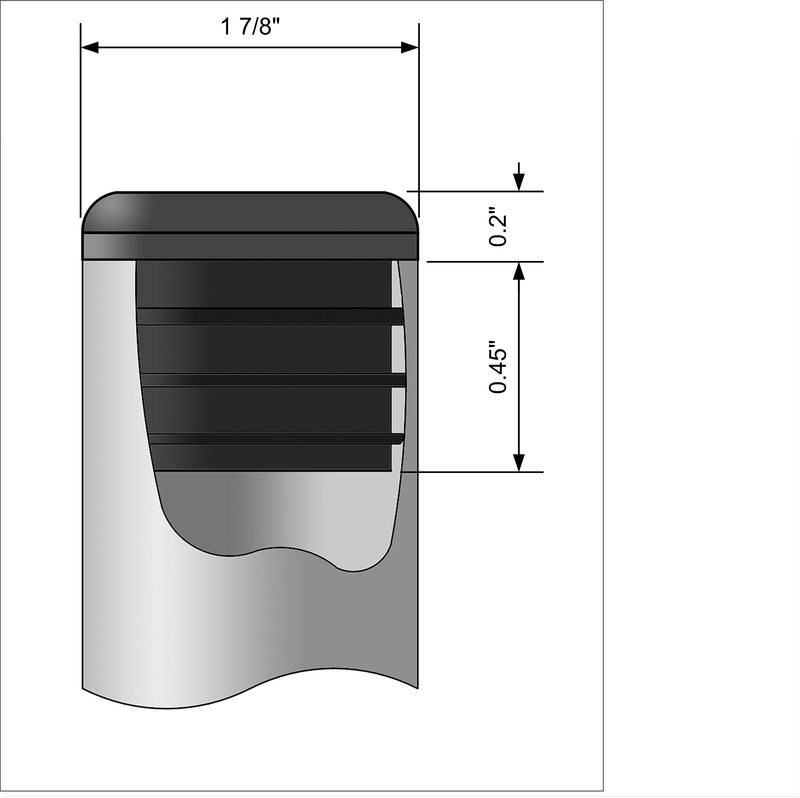 48mm (Approx. 1 7/8 Inch) Round Plastic End Cap (for Hole Size 41-45.6mm, from 1 5/8 to 1 13/16, Including 1 3/4 inches), Cover for Steel Fence Post, Furniture Finishing Plug (Black, 8) 48mm Black