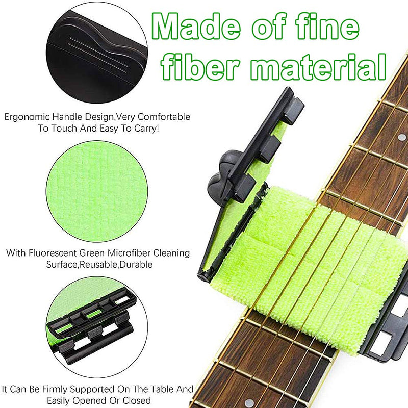 String Cleaner,Instrument String Cleaner Maintenance Care, Guitar Fingerboard Cleaning Tool, Used for Guitar, Bass and Ukulele Cleaning Maintenance