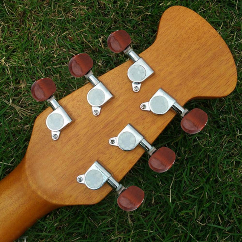 3L3R Guitar Tuning Pegs Machine Head Tuners Acoustic Electric Guitar String Tuning Pegs Tuners 2 Colors (Silver)
