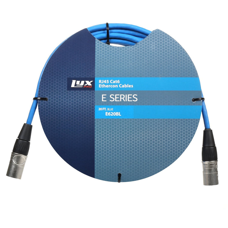 [AUSTRALIA] - LyxPro CAT6 Shielded Ethercon RJ45 Cable - 6' Feet Blue 6' 