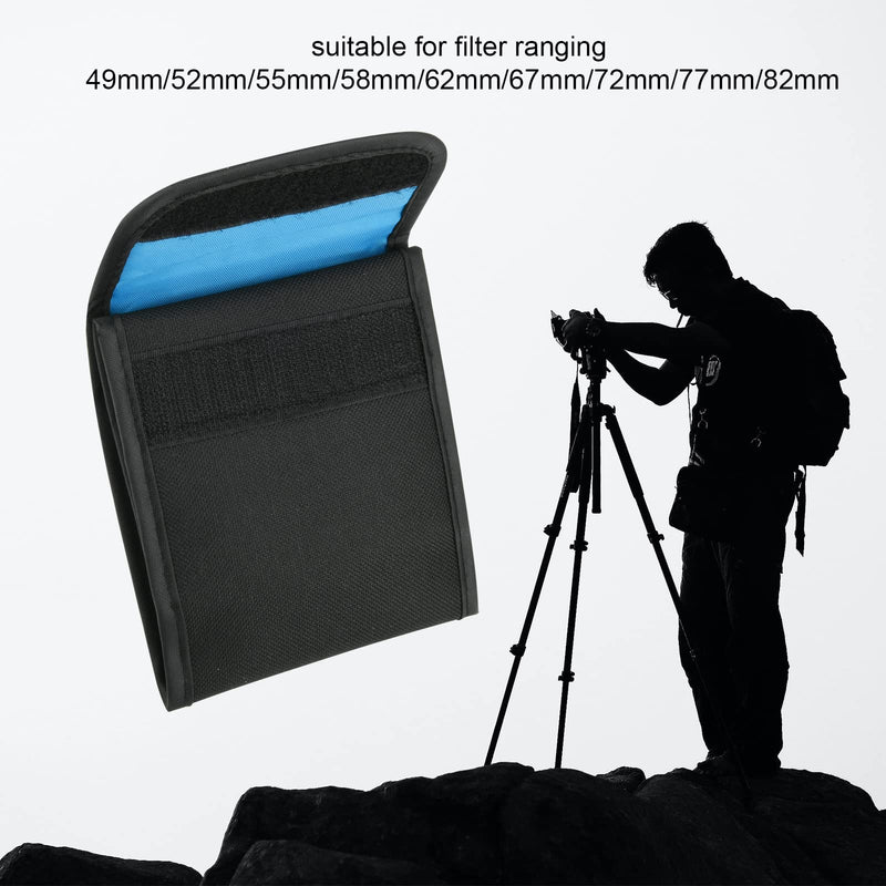 Cosmos 3 Pocket Filter Case Camera Lens Filter Carry Case Filter Holder Pouch Dustproof Wallet for 25mm-82mm Filters