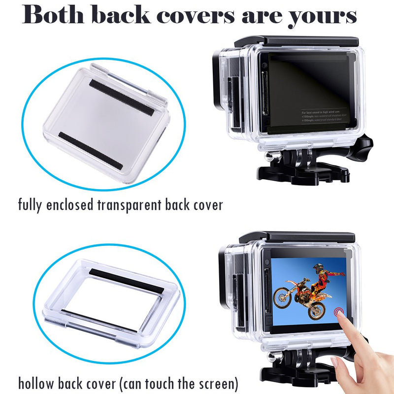 Suptig Protective case Charging case Wire Connectable Skeleton Protective Side Open Housing case Compatible for GoPro Hero 4 Hero 3+ Hero 3 Camera