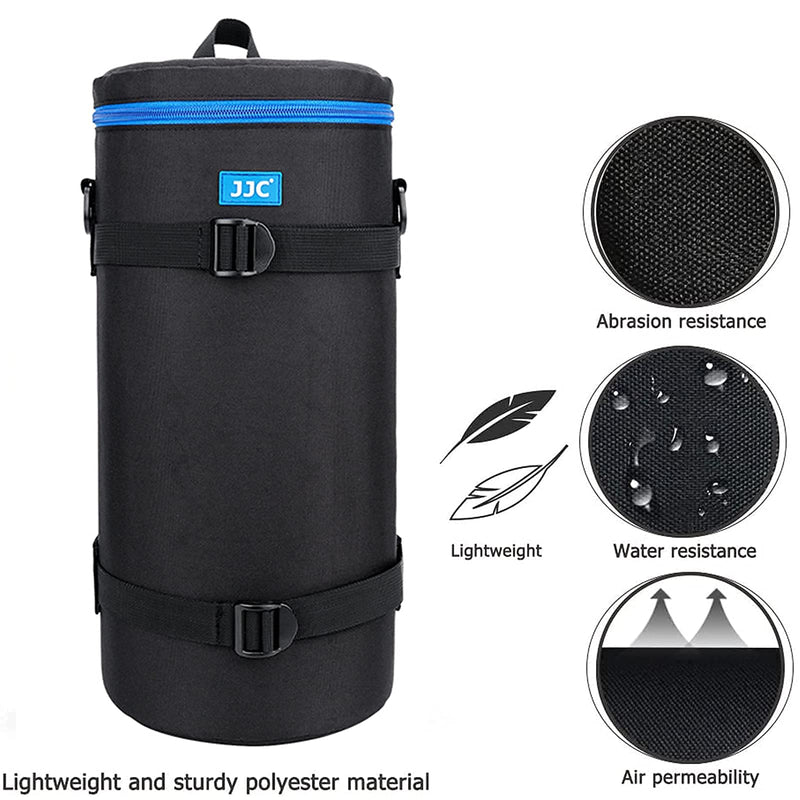 JJC Extra Large Thick Camera Lens Pouch Bag Case for Sony FE 200-600mm F5.6-6.3 G OSS Super Telephoto Zoom Lens SEL200600G Fits Reversed ALC-SH157 Lens Hood FE 1.4X 2.0X Teleconverter SEL14TC SEL20TC XXXXXL