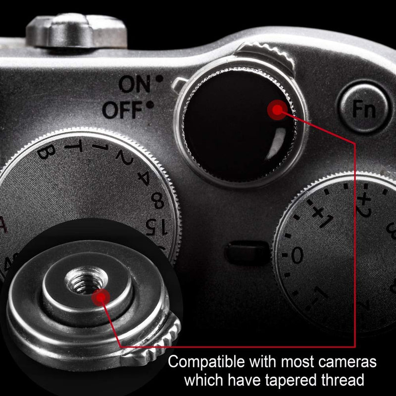 Camera Shutter Button (2 Pack/Black) Upscale and Delicate Soft Shutter Release Button Black