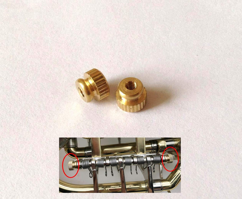 2x Horn Knurled Nut Triple Bond Tenor Four Key Baritone Keying Press Key Push-Button Fixing Screw Musical Instruments Maintenance Repair Parts Accessories