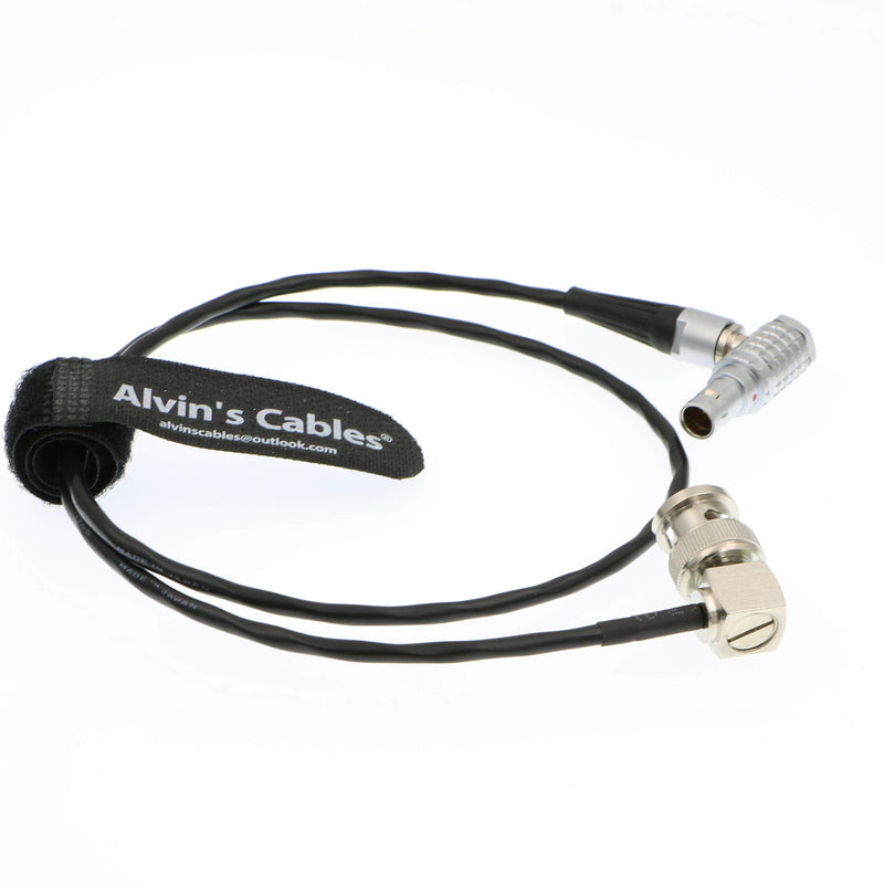 Alvin's Cables 5 Pin Male Right Angle to BNC Right Angle SMPTE Time Code Out Cable for ARRI Mini Sound Devices ZAXCOM 5 Pin Male to BNC Right Angle Plug