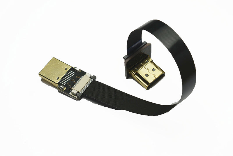[AUSTRALIA] - Short Standard HDMI FPV HDMI Cable Standard HDMI Male to Standard HDMI Male 90 Degree for RED blackmagic BMCC Sony FS7 Canon C300 Black (10CM) 10CM A1-A2-BLACK-3.9" 