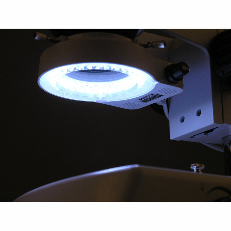 AmScope LED-56S-ZK 56 Microscope Ring Light LED Ring Light Illuminator with Dimmer for Stereo Microscope