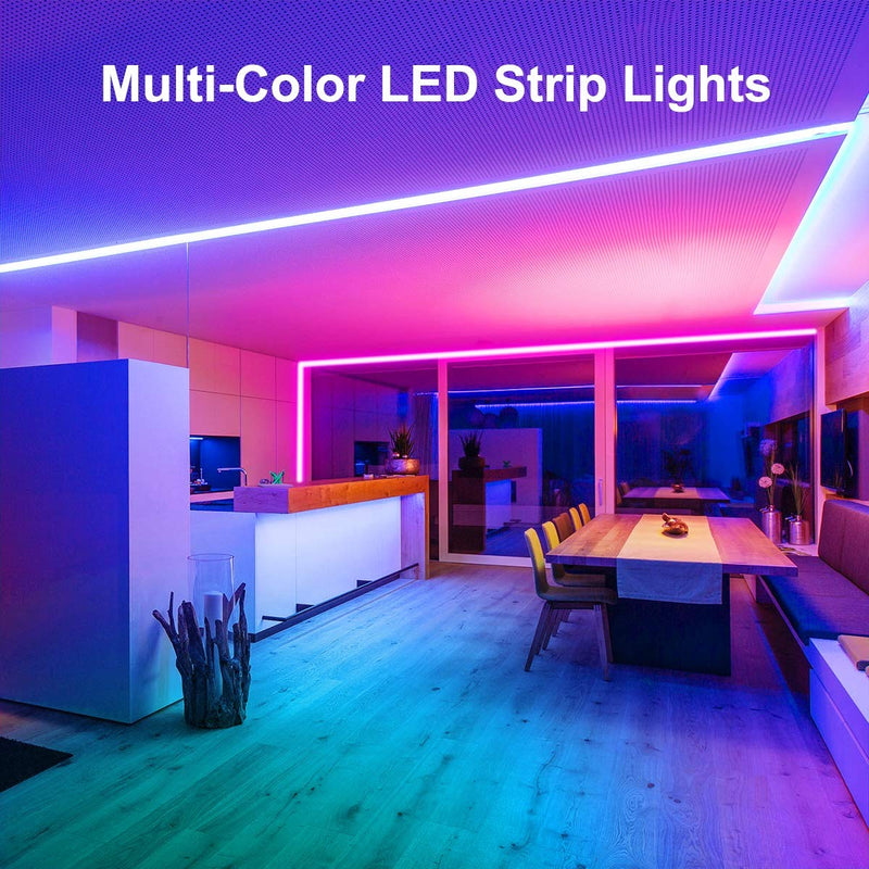 [AUSTRALIA] - NOWES 65.6 ft LED Strip Lights, Color Changing Dimmable RGB Rope Lights, 600 5050 LEDs, with Remote Controller and 24V Power Supply, for Bedroom, Living Room, Home, Kitchen, Party Decoration 65.6ft 