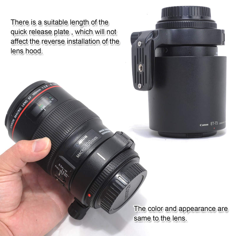 [AUSTRALIA] - Tripod Mount Ring, iShoot Lens Collar Support Compatible with Canon EF 100mm f/2.8L Macro IS USM Lens (Replace Canon Tripod Mount Ring D), Built-in ARCA Type Camera Quick Release Plate for Tripod Head 