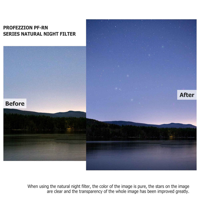 [AUSTRALIA] - PROfezzion 67mm Light Pollution Filter, Natural Night Filter for Canon EF-S 18-135mm f3.5-5.6 USM Lens, RF 24-105mm F4-7.1 Lens for Sony FE 24-70mm f4 Lens & Other Lenses with 67mm Filter Thread 