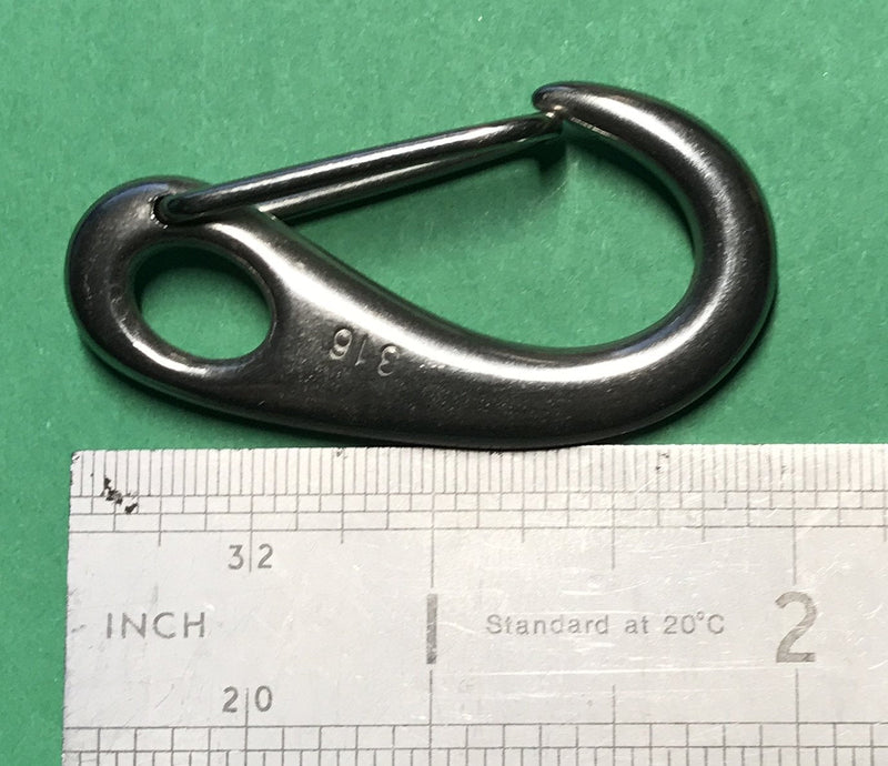 10 Pieces Stainless Steel 316 Spring Gate Snap Hook Clip 2" Marine Grade Lobster Claw